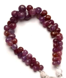 Natural Gem Ruby 7x5 to 11x9 mm Size Drop Cut Briolette Beads 7" Strand - Picture 1 of 4
