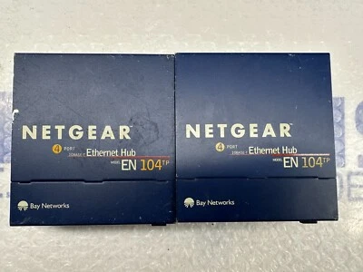 (2pcs) Netgear EN104TP 4-Port 10 Mbps Ethernet Hub with Uplink Button - Image 1 of 4
