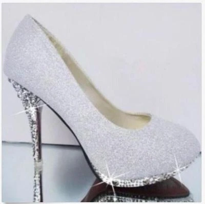 7 Colores Preciosos Zapatos de Mujer Boda Novia Noche Fiesta Cristal Tacones Altos BJ54 Foto 1 de 4