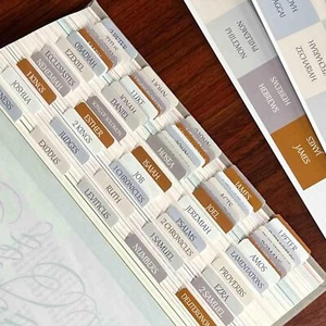 Thinkor Reposition Laminated Bible Tabs, Large Print Stickers, Easy to Read & - Picture 1 of 6