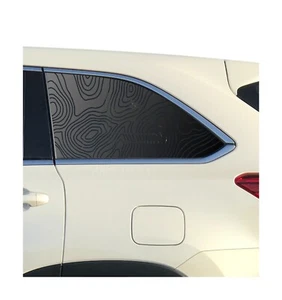 Topography Map Decals - Fits Toyota Highlander 2014-2019 3rd Side Window - Picture 1 of 5