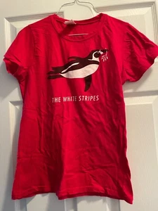THE WHITE STRIPES Band Pinguin Damen Ladies Shirt Gr. L fällt klein aus - Bild 1 von 1