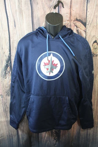 Majestic ThermaBase Winnipeg Jets hoodie M blue polyester Cover