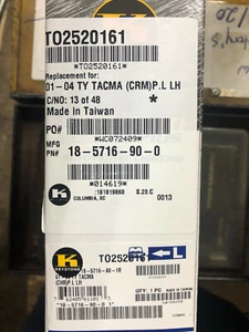 KEYSTONE TO2520161 18-5716-90-0 2001-04 TOYOTA TACOMA P.L LH camioneta - Imagen 1 de 2