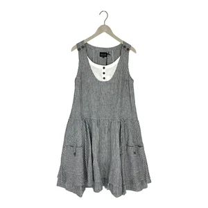 Olars Ulla kale linen dress, stripes | woman M - Bild 1 von 2