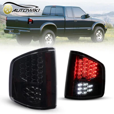 Luces traseras LED para 94-04 Chevy S10/GMC Sonoma Isuzu negro freno humo lámpara trasera Foto 1 de 4