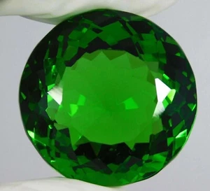 AAA+ 90 quilates grande topacio verde corte redondo piedras preciosas sueltas regalo para mujer/ella - Imagen 1 de 5
