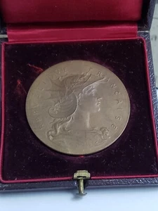 1900 Frankreich Bronze Wettbewerb Schießpreis Medaille - Henri Dubois - super schön! - Bild 1 von 12