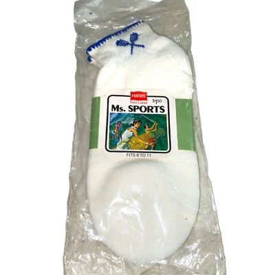 Nuevo de Lote Antiguo Hanes Etiqueta Roja Ms. Deportes Par de Calcetines Sellados Talla 8-11 Bádminton Foto 1 de 4