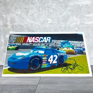Kyle Petty CAL WEATHERS CARS DINOCO #42 NASCAR signed photo 7x10 ANIMATED - Picture 1 of 1