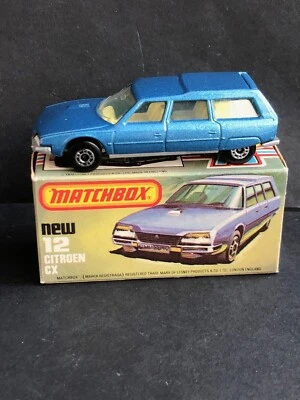 MATCHBOX SUPERFAST 12 CITROEN CX BREAK bleue avec sa boite d'origine - Photo 1/4