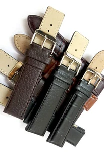 5 Pair of 18 mm genuine leather watch straps wholesale job lot free spring bars - Picture 1 of 2