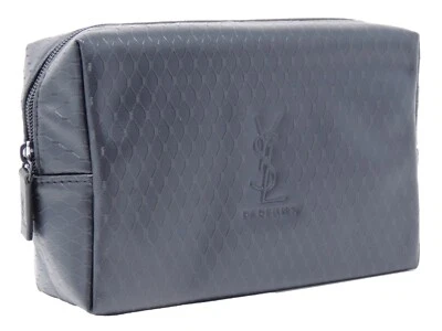 YSL YVES SAINT LAURENT PARFUMS BLACK TOILETRY COSMETIC SMALL TRAVEL BAG