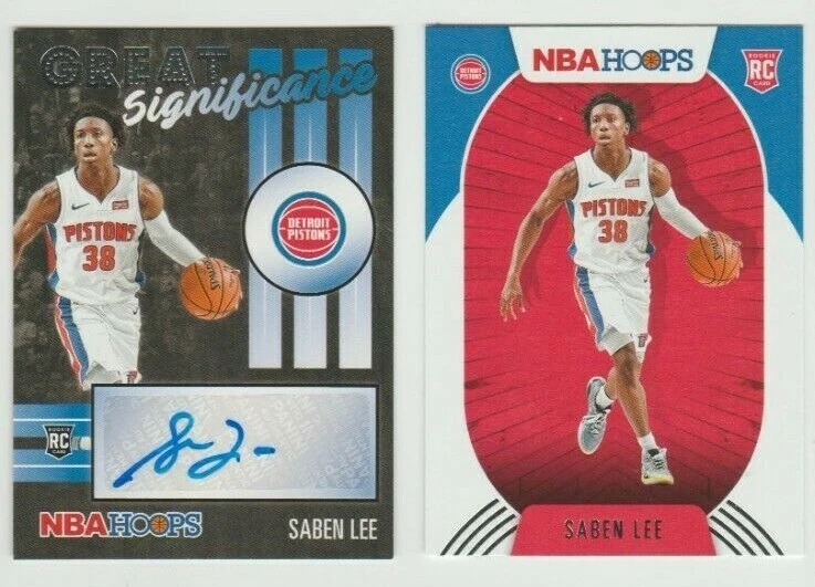2020-21 NBA HOOPS Great Significance Saben Lee RC Auto GS-SLE & Base RC #206 🏀 - Image 1 of 1