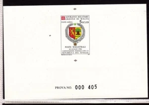 Prova di stampa S.M.O.M convenzione postale con la repubblica del Senegal 1987 - Imagen 1 de 1