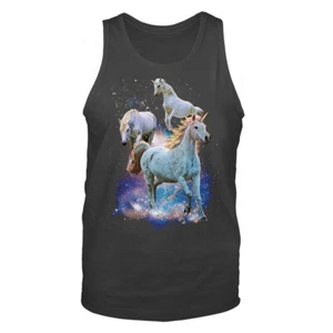 Camiseta sin mangas Space Unicorns Amimals caballo mascota broma divertida humor gráfico humor - Imagen 1 de 8