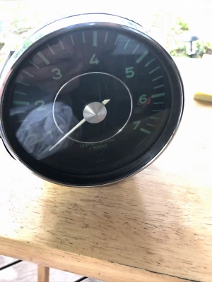 Porsche 912 VDO Green face Tachometer date stamped 5/66 902-741-302-01 GERMAN - Image 1 of 4