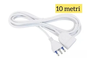 Prolunga Cavo Elettrico Bipasso Lineare Da 10 Metri Con Presa 16A-10A - Foto 1 di 2