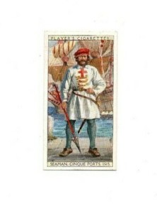 John Player Cigarette Card - History of Naval Dress, 1930 - Seaman, Cinque Ports