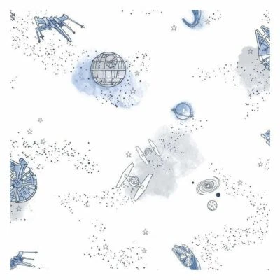 Revestimientos de pared para niños York DI0998 Blue Star Wars: Good Night Galaxy sin pegar Foto 1 de 4