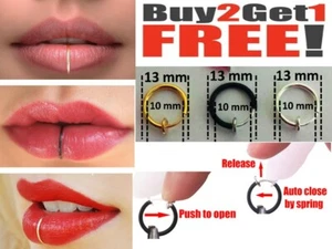 Gefälschte Feder Clip auf Nase Septum Lippe Ohrring Piercing Ring-KAUFEN SIE 2 ERHALTEN SIE 1 GRATIS - Bild 1 von 3