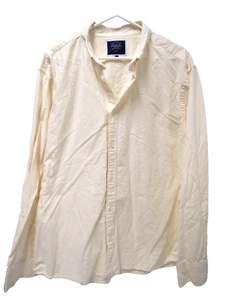 Camicia uomo Charles Tyrwhitt XL slim fit gialla tinta unita manica lunga colletto bottoni - Foto 1 di 5