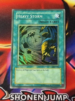 YuGiOh Heavy Storm MRD-142 Super Rare Unlimited Max Faded Misprint Ink Error LP - Image 1 of 2