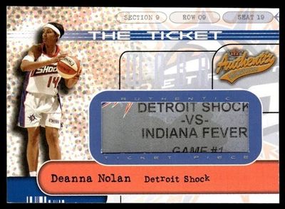 2002 Fleer Authentix WNBA The Ticket Deanna Nolan 164/310 - Image 1 of 2