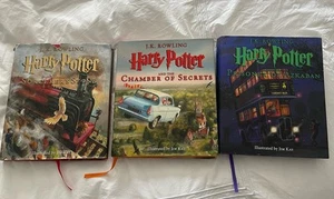 Harry Potter Illustrated Book Collection Lot 1-3 Jim Kay J.K. Rowling Used - Picture 1 of 11