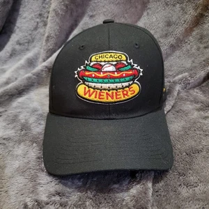 Chicago Wieners Baseball Black Snapback Hat Chicago Hot Dog Favorite Zephyr - Picture 1 of 8