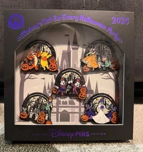 Disney Parks 2025 Mickey’s Not So Scary Halloween Party 5 Pin LE 1000 Box Set - Picture 1 of 3