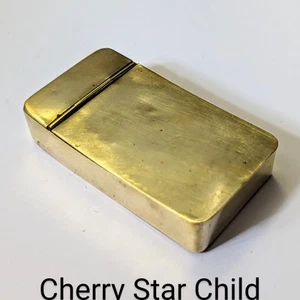 Antique Polished Brass Large Hinges Tobacco Tin Container Curved For Hip - Bild 1 von 10