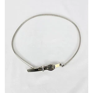 1980s Vintage Belt Silver Tone Stretch Coil Spring Snake Link Accessory - Picture 1 of 3