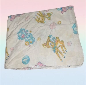 Difícil de Encontrar Manta Bebé De Colección Conejito Azul Con Globo Rosa Oso Amarillo Cervatillo - Imagen 1 de 3