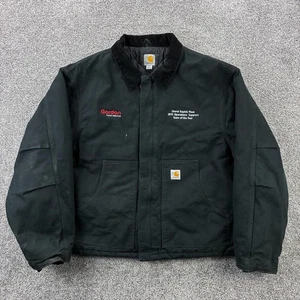 Vintage Y2K Carhartt Sandstone Jacket Mens 3XL Black Arctic Quilt Lined J002 BLK - Picture 1 of 6