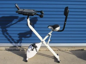FitDesk 2.0 Desk Stationary Exercise Bike with Massage Bar and Workstation - Picture 1 of 8