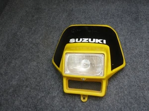1989 Suzuki RMX 250 OEM Headlight And Cover Yellow Front Plate Light RMX RM - Bild 1 von 4