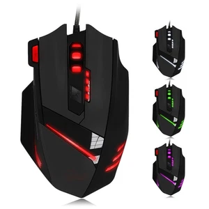 T-60 7200DPI Professional USB Wired Optical 7 Buttons Gaming Mouse Mice - Picture 1 of 11