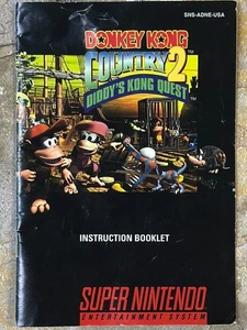 Donkey Kong Country 2: Diddy's Kong Quest Manual - Super Nintendo SNES - Imagen 1 de 6