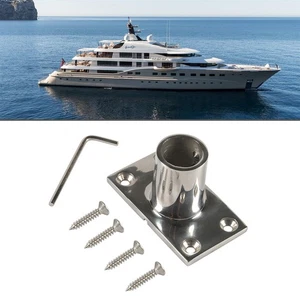 Yachten Handlaufbefestigung für Boote 7/8 Zoll 90-Grad-Rechteckbasis   - Bild 1 von 12