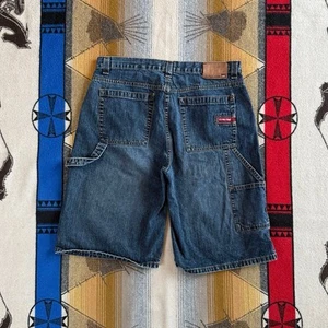 Vintage Y2k US Polo Assn Carpenter Shorts Size 36 Skater Grunge Baggy Blue Jorts - Picture 1 of 9