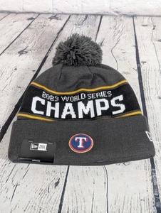 New Era Texas Rangers Carbón 2023 Serie Mundial Campeones Vestuario Puño Pom  - Imagen 1 de 5