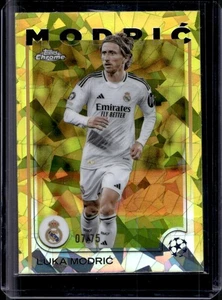 2024-25 Topps Chrome Sapphire UEFA Luka Modric Refractor Yellow #7/75 - Picture 1 of 2
