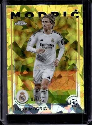 2024-25 Topps Chrome Sapphire UEFA Luka Modric Refractor Yellow #7/75 - Image 1 of 2