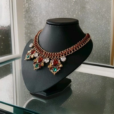 KETTE Modekette Blogger Collier goldfarben/Brauntöne Opulent Modeschmuck  - Bild 1 von 4