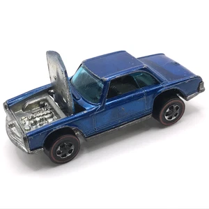 Hot Wheels Redline Mercedes-Benz 280SL 1969 Blue Gray Int. - Made In Hong Kong - Picture 1 of 11