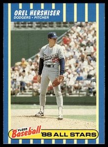 1988 Fleer Baseball All-Stars Orel Hershiser Los Angeles Dodgers #14 - Picture 1 of 2