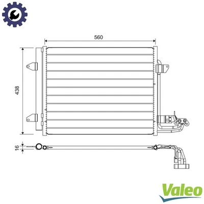 CONDENSER AIR CONDITIONING 817806 FOR VW CADDY/III/Box/Body/MPV TOURAN 2.0L 4cyl - Image 1 of 4