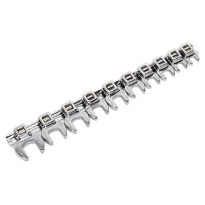 Sealey Crow's Foot Open-End Spanner Set 10pc 3/8"Sq Drive Metric AK5989 - Picture 1 of 1