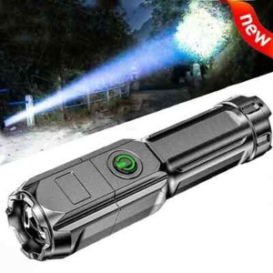 Powerful Zoomable Flashlight, Outdoor Multi-functional Portable Home Small Flash